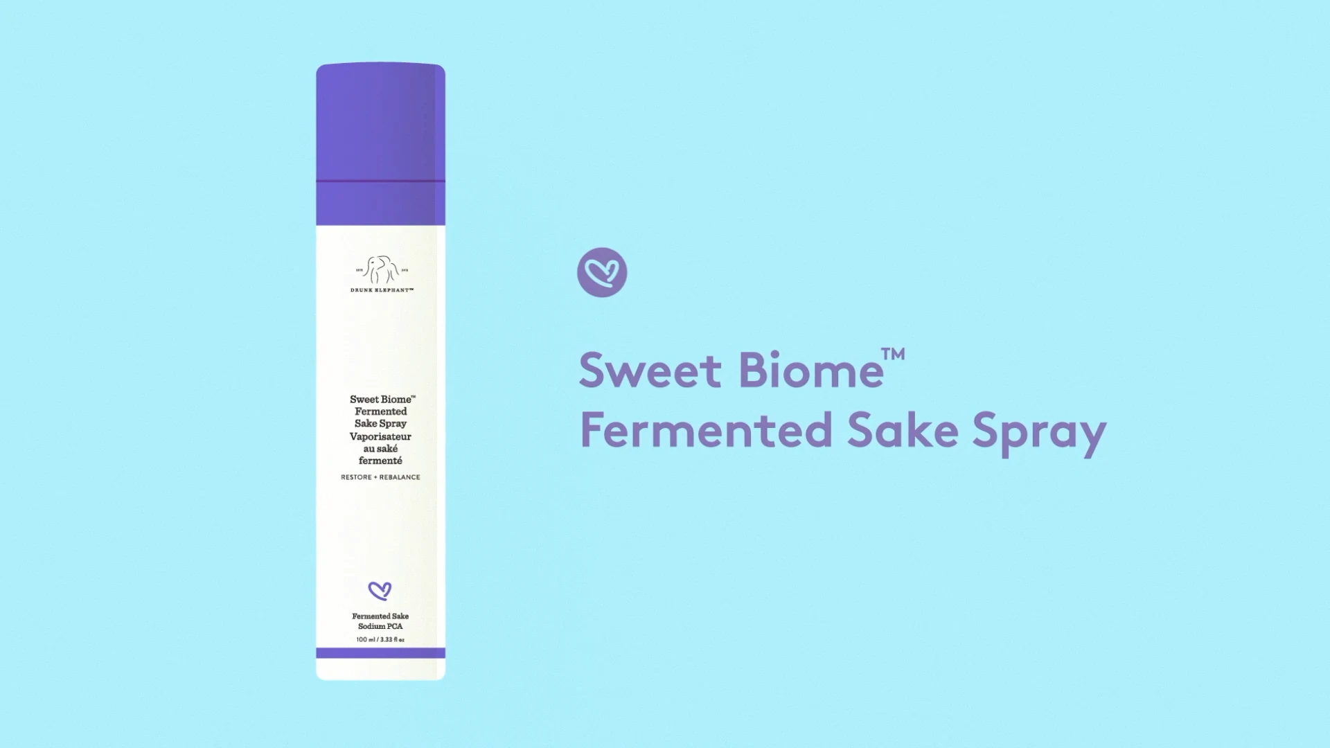 Video, in dem das Sweet Biome Fermented Sake Spray vorgestellt wird