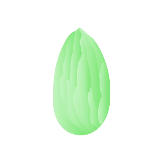 Grüne Illustration einer Mandel