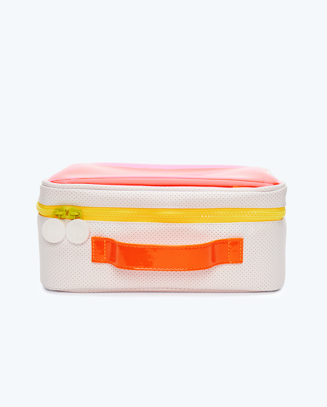 Dopp Kit Kosmetiktasche in neon orange und weiB