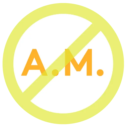 graphic for no A.M. (morning) cleanse