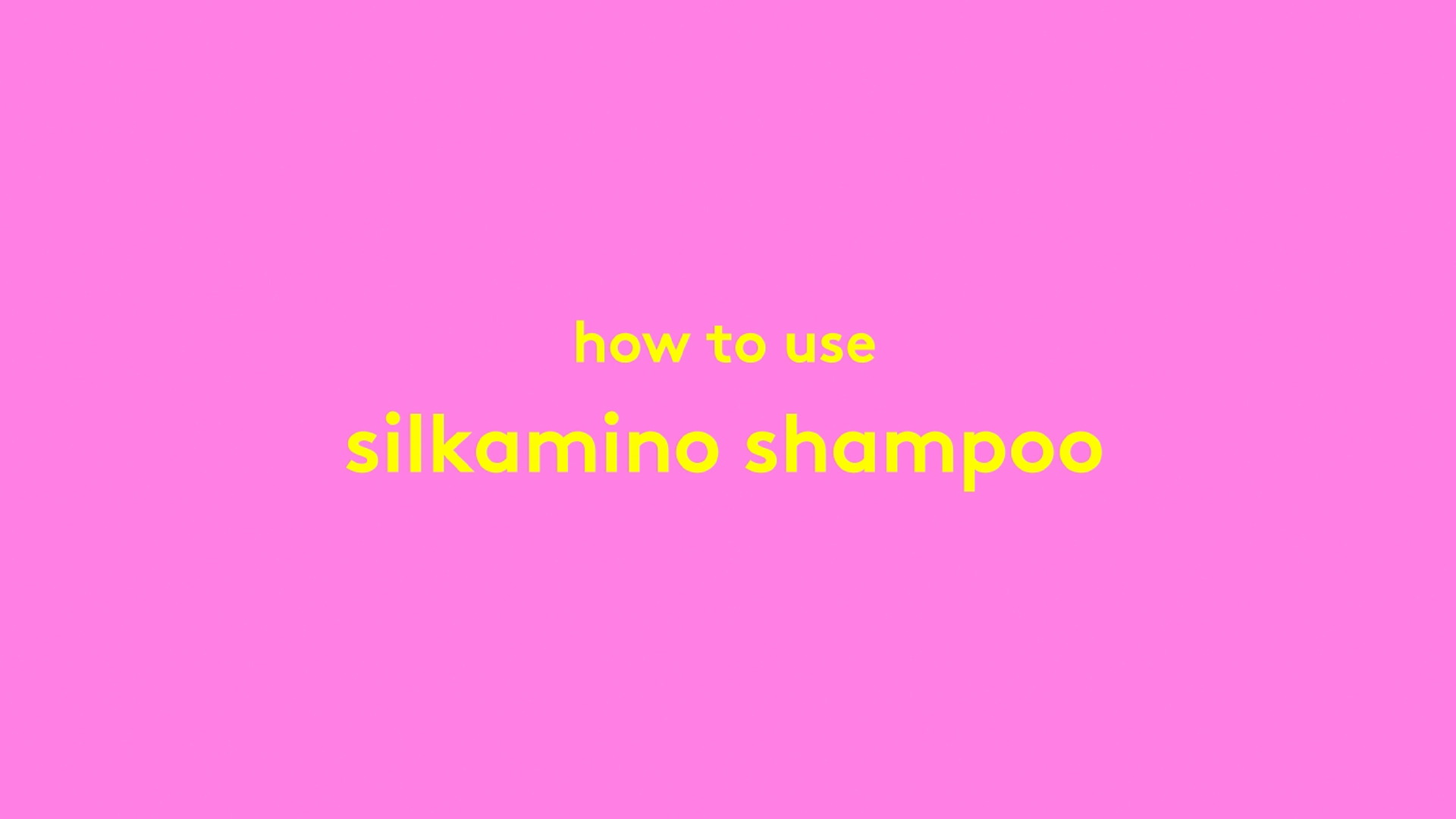Video mit Chris McMillan, in dem gezeigt wird, wie Silkamino Shampoo zu verwenden ist
